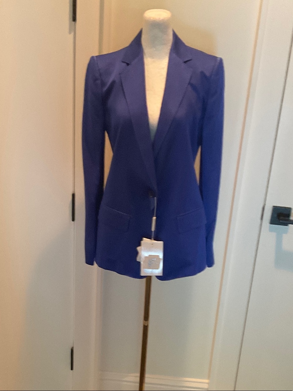 MaxMara Cobalt Blue Single-Button Tailored Blazer